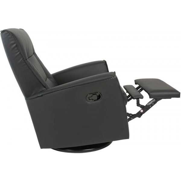 Hjellegjerde Ullstein manuell reclinerftlj - Svart (Konstskinn)