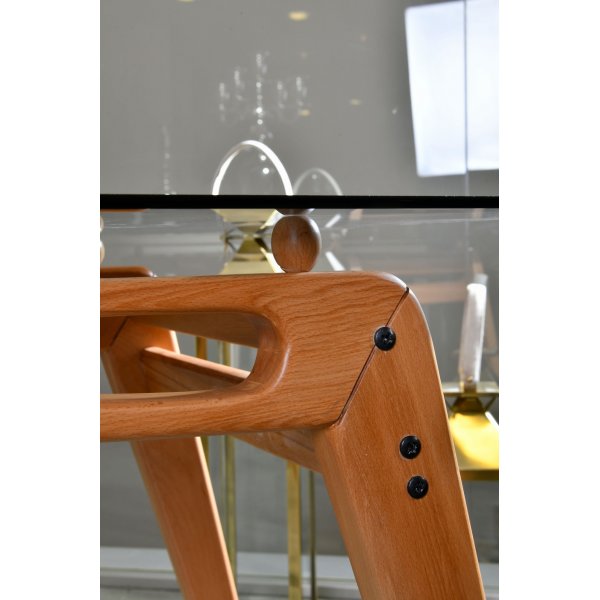 Palace matbord 160 cm - Ek/glas