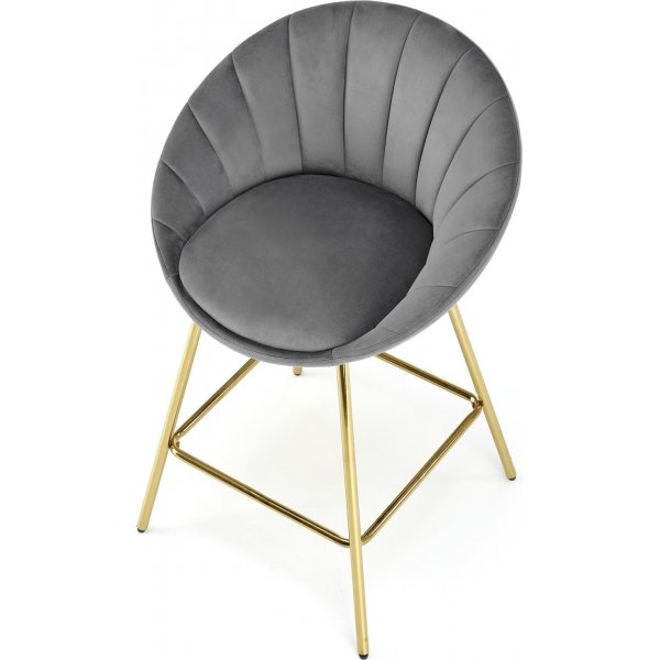 Tabouret de bar Pelican 112 - Gris/doré Tabouret de bar Pelican 112 - Gris/doré