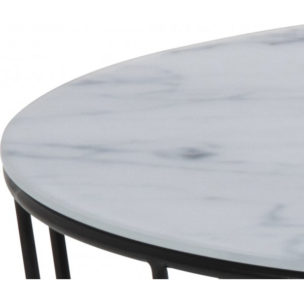 Table basse Sunmoon Ø58/76 cm - Blanc Table basse Sunmoon Ø58/76 cm - Blanc