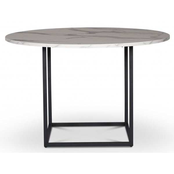 Sintorp runt matbord Ø115 cm - Vit marmor (Exklusivt laminat) + Fläckborttagare för möbler Sintorp runt matbord Ø115 cm - Vit marmor (Exklusivt laminat) + Fläckborttagare för möbler