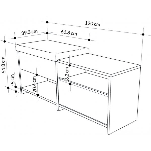 Banc d\\\'entrée Filux - Blanc Banc d\\\'entrée Filux - Blanc