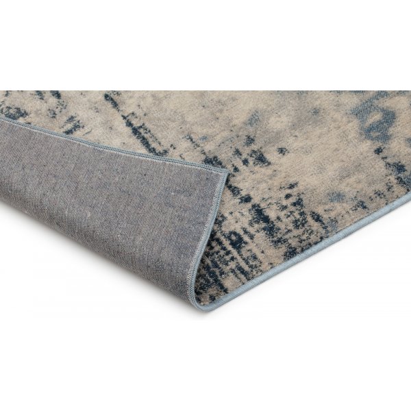 Tapis viscose Casablanca Vintage - Bleu