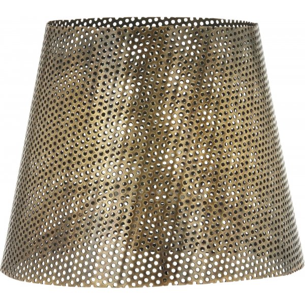 Metalen lampenkap met Mia-motief - Antiek messing