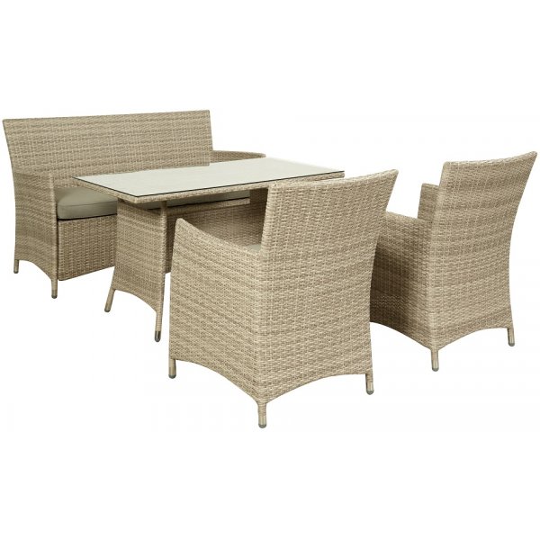 Miami utemöbelgrupp komplett - Natur Miami utemöbelgrupp komplett - Natur