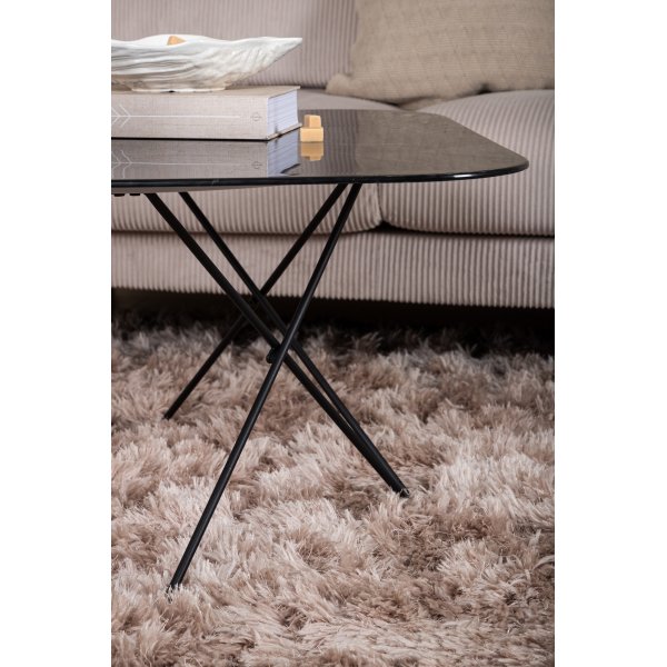 Michel soffbord 80 x 80 cm - Svart