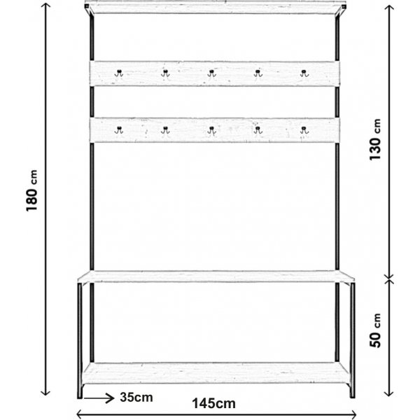 Blossom hallmöbel - Valnöt Blossom hallmöbel - Valnöt