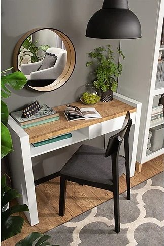 Table console Alameda 100 x 41,2 cm - Blanc/chne