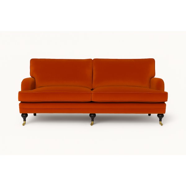 Soffa Howard London Premium 225 cm - Orange sammet