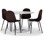 Seat matgrupp, runt matbord med 4 st Carisma sammetsstolar - Vit/Bordeaux