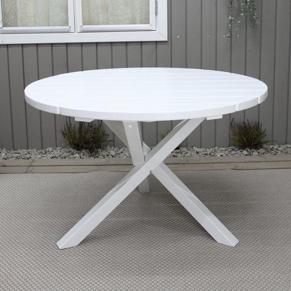 Scottsdale vitt runt utebord Ø112 cm Scottsdale vitt runt utebord Ø112 cm