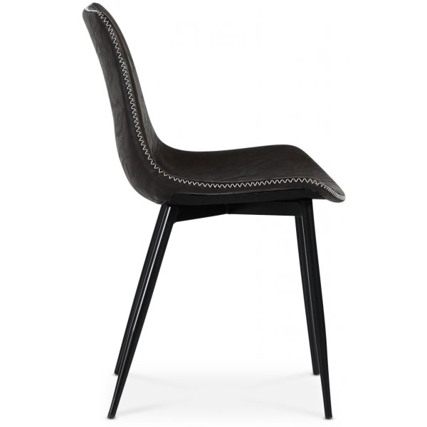 Madrid matstol - Mrkbrun vintage