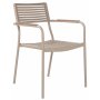 Pino stapelbar matstol - Kaki / Tr