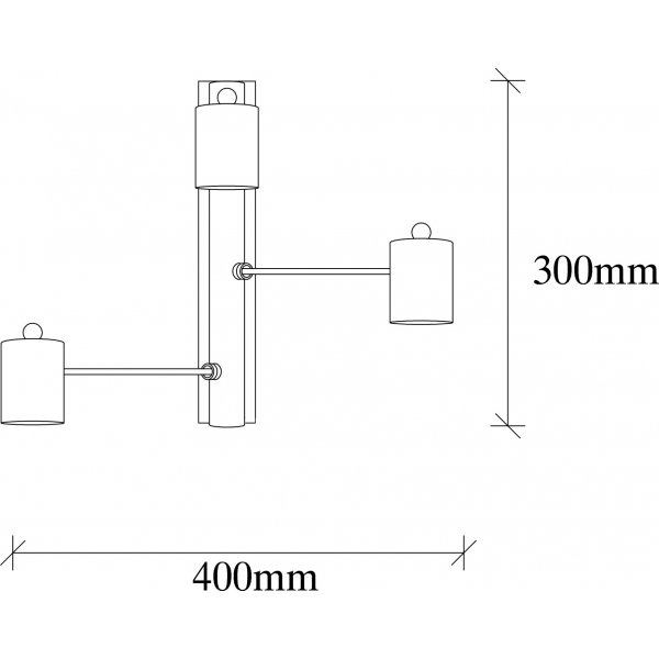 Hexa wandlamp 6946 - Zwart