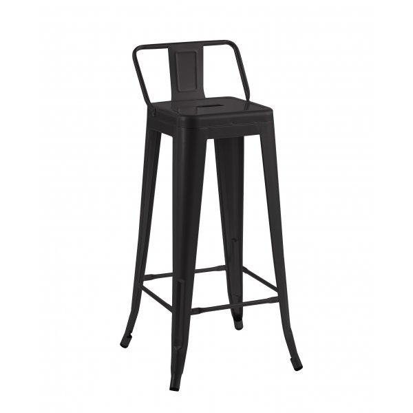 Iris barstol i svart metall - Sitthöjd 76 cm Iris barstol i svart metall - Sitthöjd 76 cm