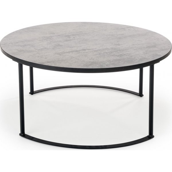 Table basse Macao Ø80 cm - Gris/noir Table basse Macao Ø80 cm - Gris/noir