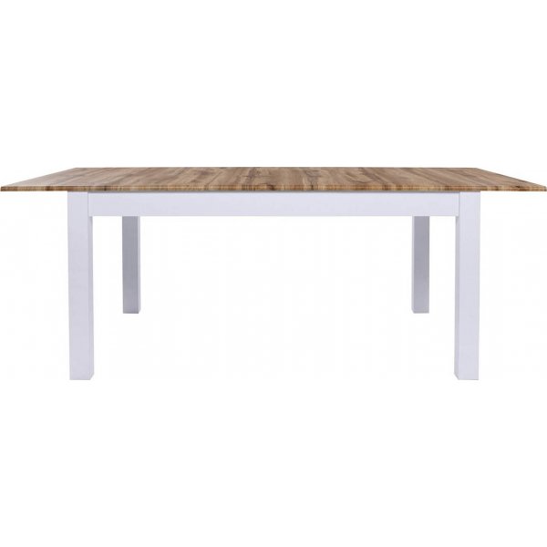 Table à manger Holten 160-210 x 90 cm - Chêne Wotan/blanc Table à manger Holten 160-210 x 90 cm - Chêne Wotan/blanc