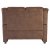 Canap 2 places Vera en microfibre marron