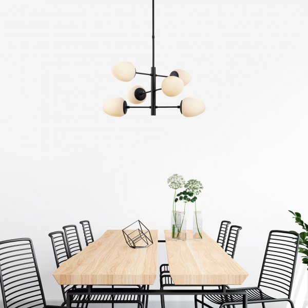 Arve taklampa 10190 - Svart/vit