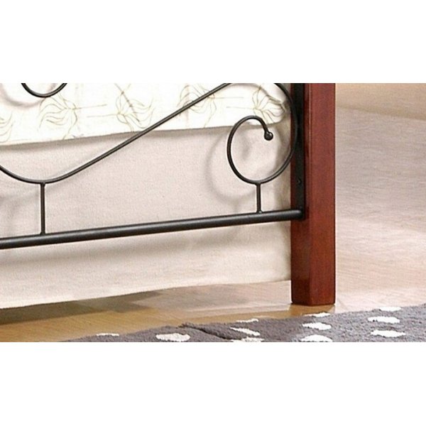 Cadre de lit Litzy 120x200 cm - Cerise antique/noir