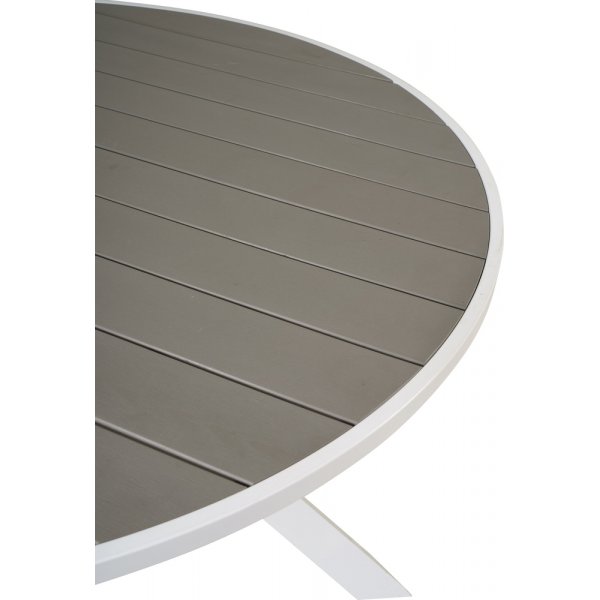 Parma matbord 140 cm - Gr/Vit