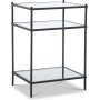 Tiffany Sngbord hjd 70 cm med glashylla 70 x 50 x 40 cm