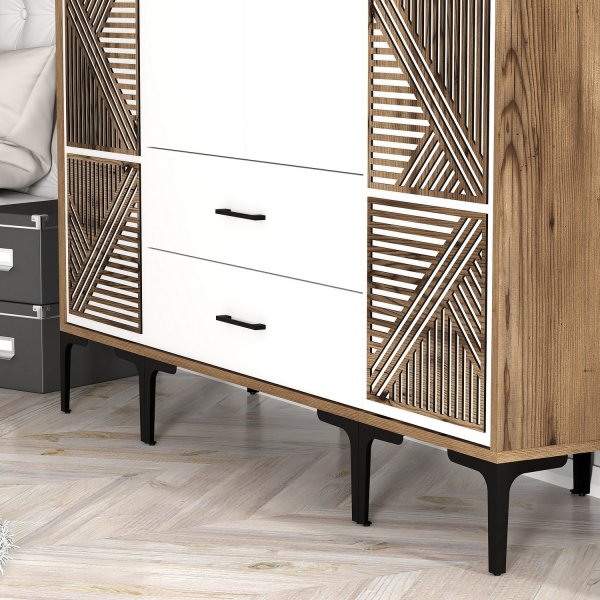 Kumsal garderob 11 Valnt/vit