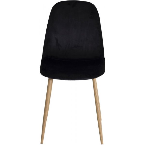 Bridge matstol - Ekimitation/svart sammet