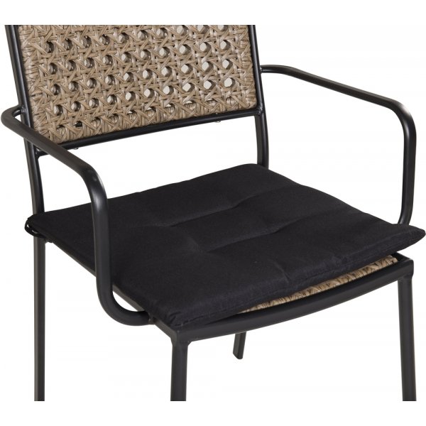 Paola matstol - Svart/Natur Paola matstol - Svart/Natur