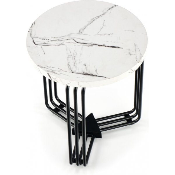 Table basse Tisvilde Ø40 cm - Marbre blanc/noir Table basse Tisvilde Ø40 cm - Marbre blanc/noir