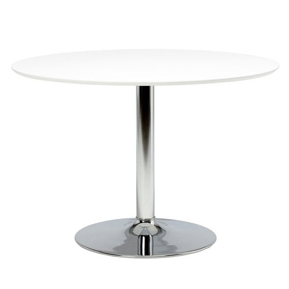 Ibiza matbord 110 cm - Vit/krom