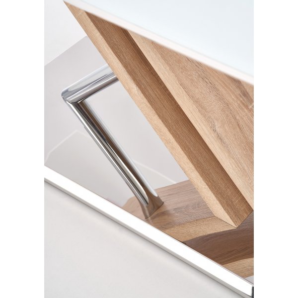 Table à manger Angeliki 160 cm - Blanc/chêne Table à manger Angeliki 160 cm - Blanc/chêne