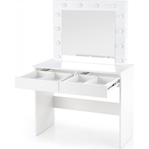 Coiffeuse blanche Facada avec éclairage 94 x 43 cm Coiffeuse blanche Facada avec éclairage 94 x 43 cm