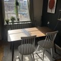 Kundbild Rosvik matbord valnöt: Jättefint och robust.