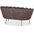 Kingsley 2-sits soffa brun sammet med kromade ben + Möbeltassar