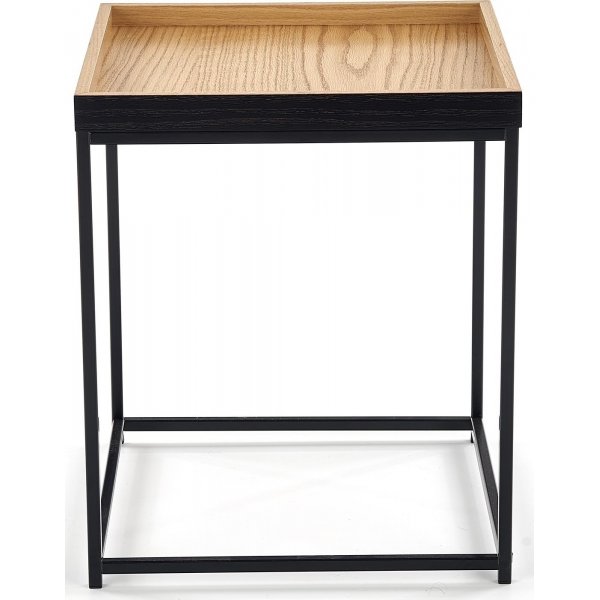Table d'appoint Amery 42 x 42 cm - Chêne/noir Table d'appoint Amery 42 x 42 cm - Chêne/noir