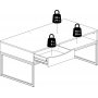 Stubbe soffbord 117,2 x 60 cm - Svart/ek
