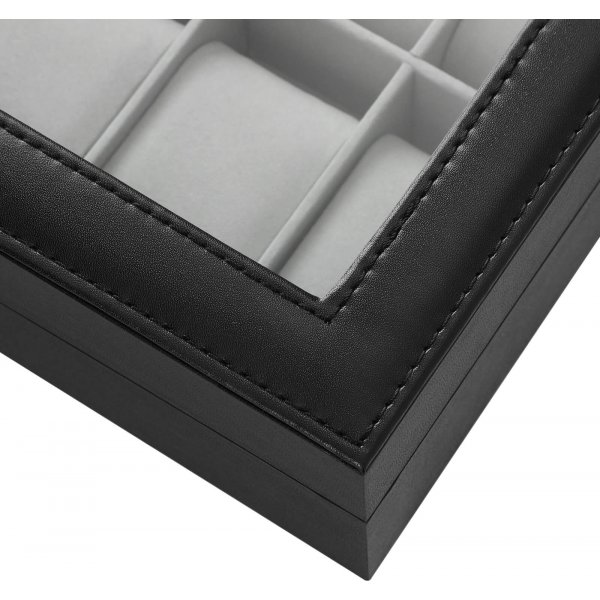 Coffret  montres Watchbox pour 10 montres - Noir/gris