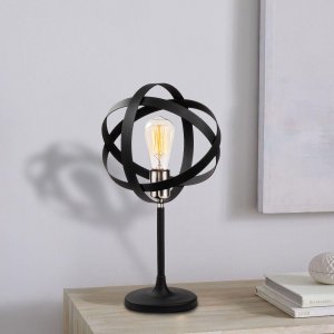 Lampe de table Gezegen - Nickel/noir