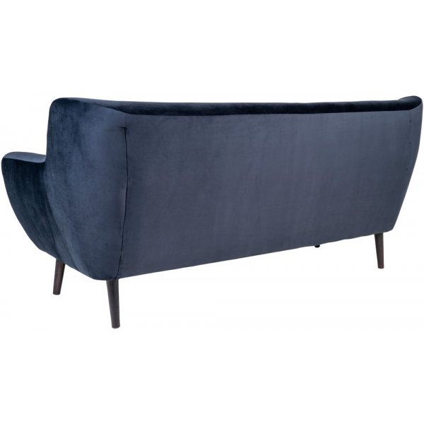 Monte 3-sits soffa - M�rkbl�/svart