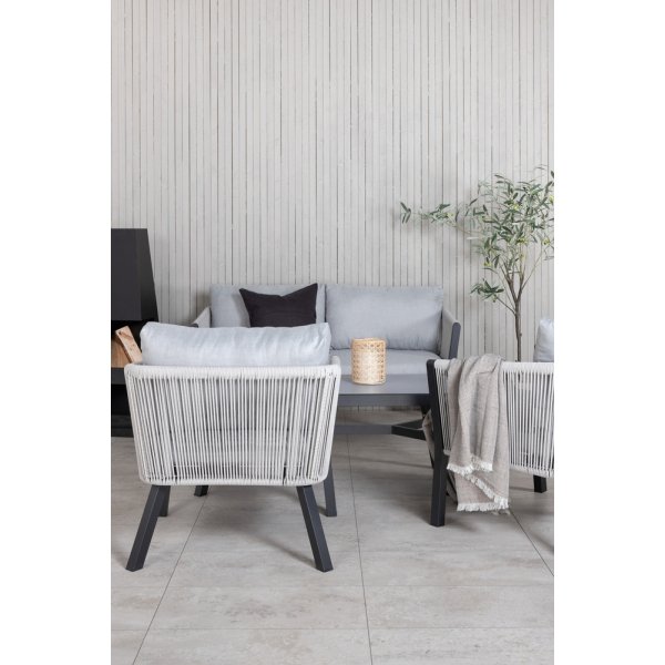 Groupe de canapés Virya - Noir/Gris Groupe de canapés Virya - Noir/Gris