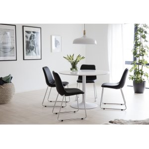 Ibiza vitt runt matbord ø110 cm Ibiza vitt runt matbord ø110 cm