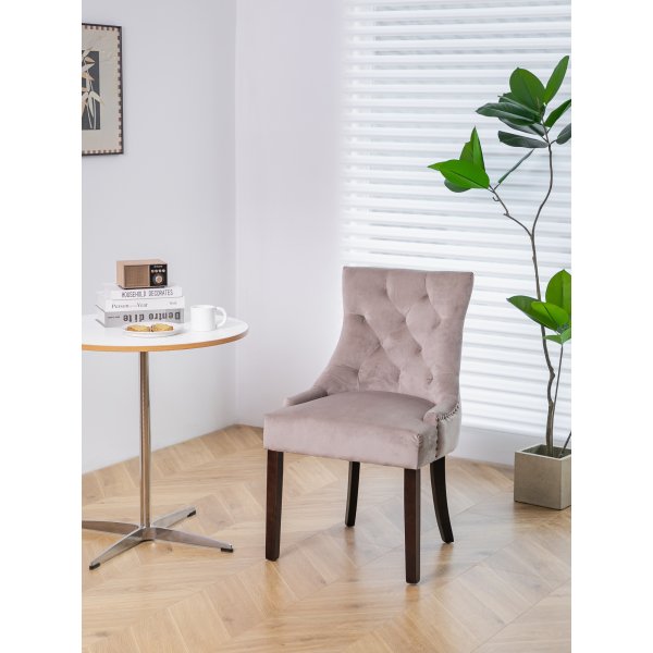 Tuva stol med handtag i ryggen - Gråbeige Tuva stol med handtag i ryggen - Gråbeige