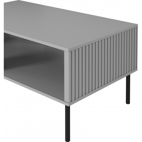 Asensio soffbord 110 x 60 cm - Ljusgr/svart