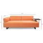 Infinity 3-sits bddsoffa - Rosa