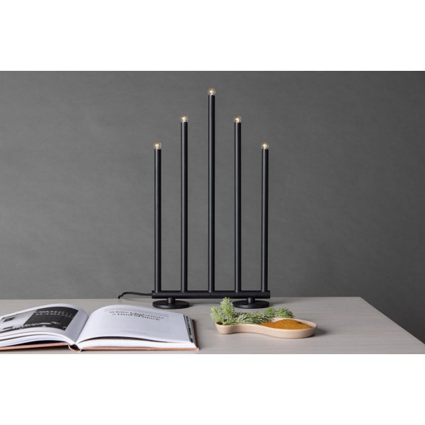 Bjrnfjllet ljusstake 22 x 42 cm - Svart