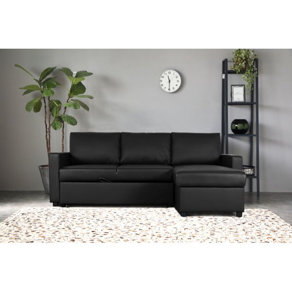 Bddsoffa PU-lder antracit - Dream