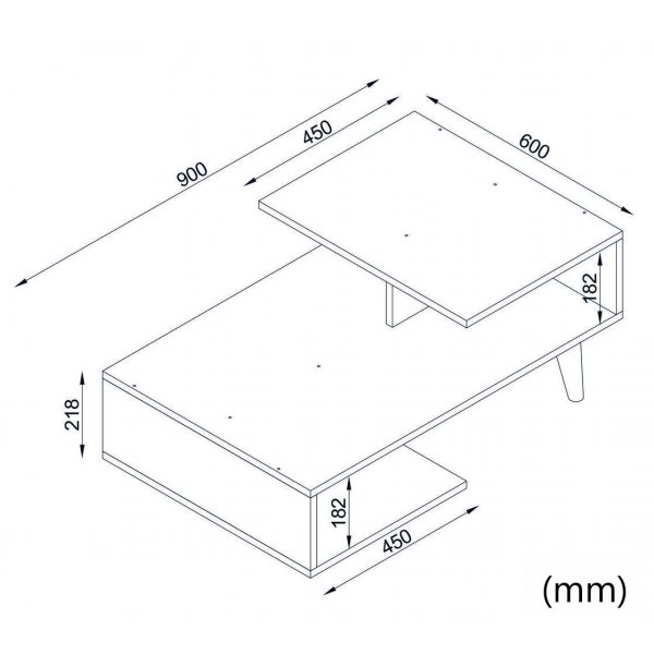 Concetta soffbord 90 x 60 cm - Vit