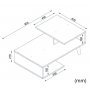 Concetta soffbord 90 x 60 cm - Vit