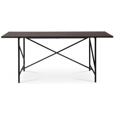 Portland matbord i brunbetsad ek 180x90 cm + Mbeltassar